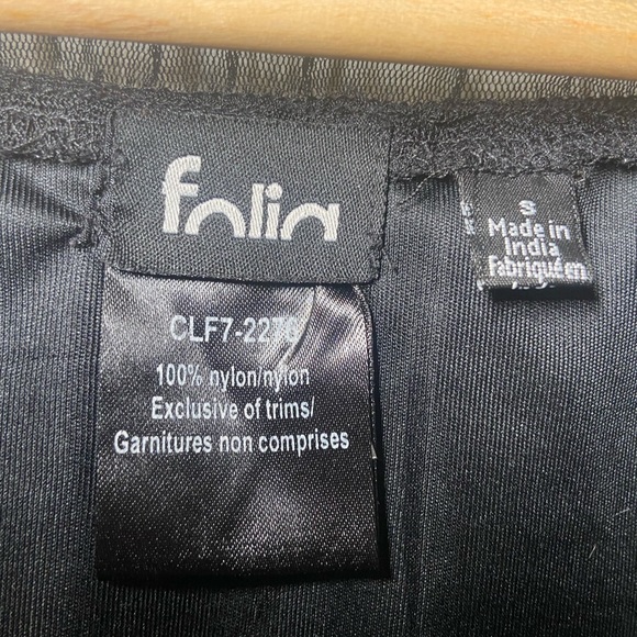 Black Mesh blouse size: S - Picture 3 of 3